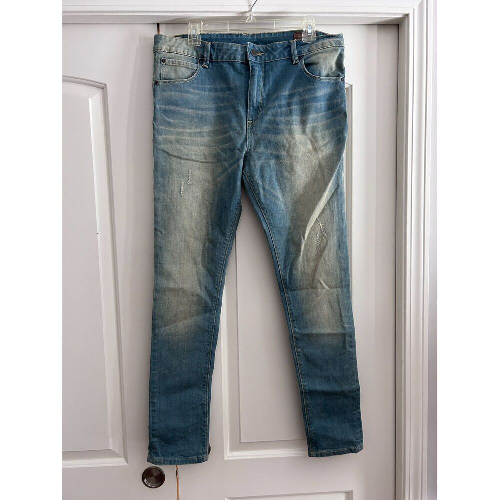 ASOS DESIGN Jeans Mens W36 L32 Blue Medium Wash Skinny Fit Denim Pants
